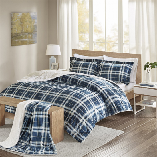 Plaid To Sherpa Comforter Set Prošivena posteljina Zimska kolekcija